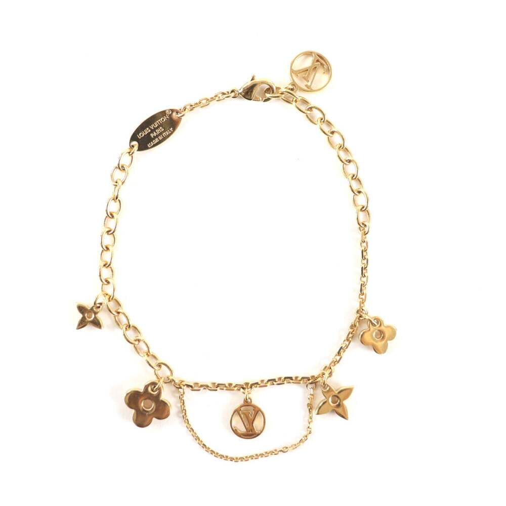 LOUIS VUITTON Gold Monogram Charm Bracelet - Picture 3 of 10